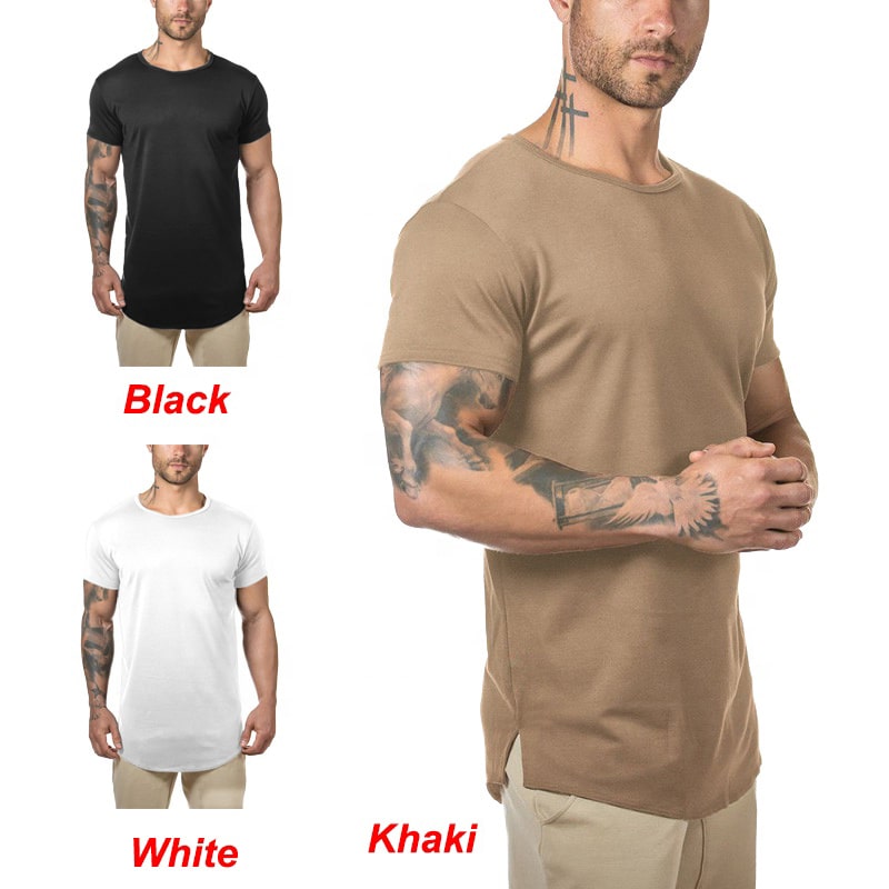 T-shirt musculaire en spandex pour hommes Vêtements de fitness