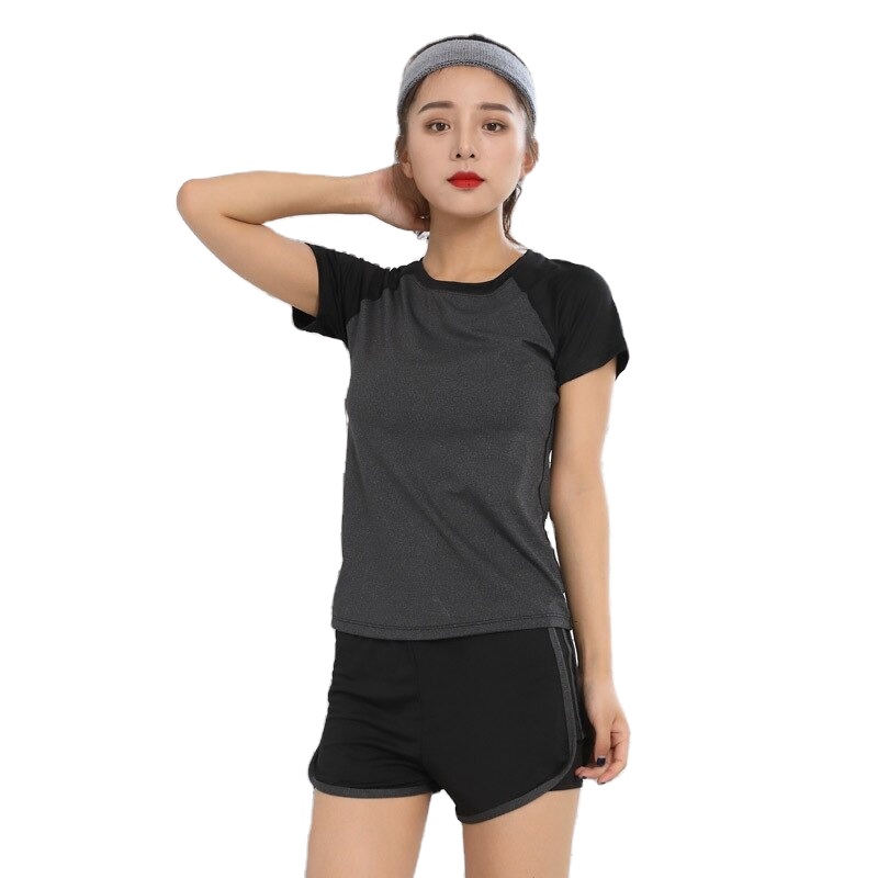 T-shirt à manches courtes Yoga Top Fitness pour femme