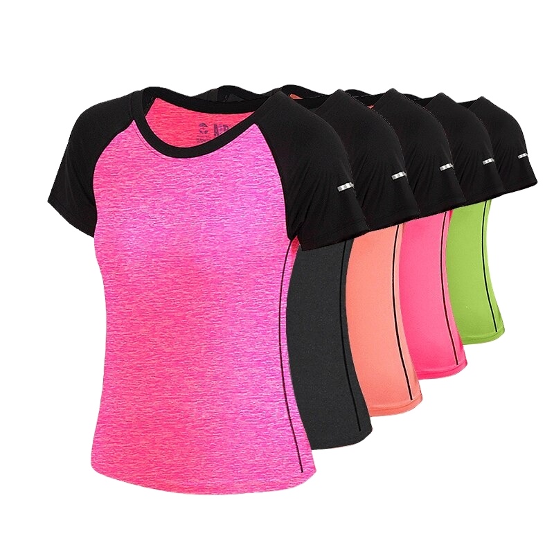 T-shirt à manches courtes Yoga Top Fitness pour femme